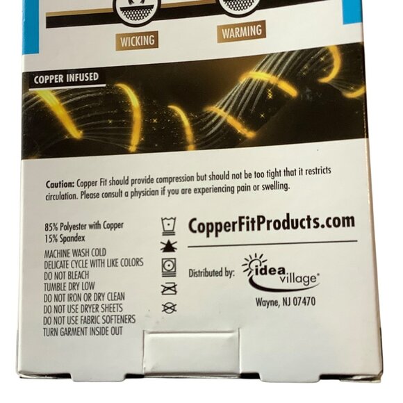 Copper Fit Compression Elbow Sleeve Large Unisex Copper Infused Anti-Odor Fabric - Picture 8 of 8